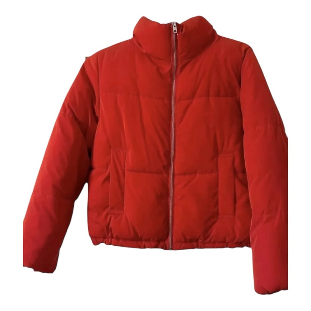 H&M Red Puffer Ski Snow Winter Coat SZ 8 Medium